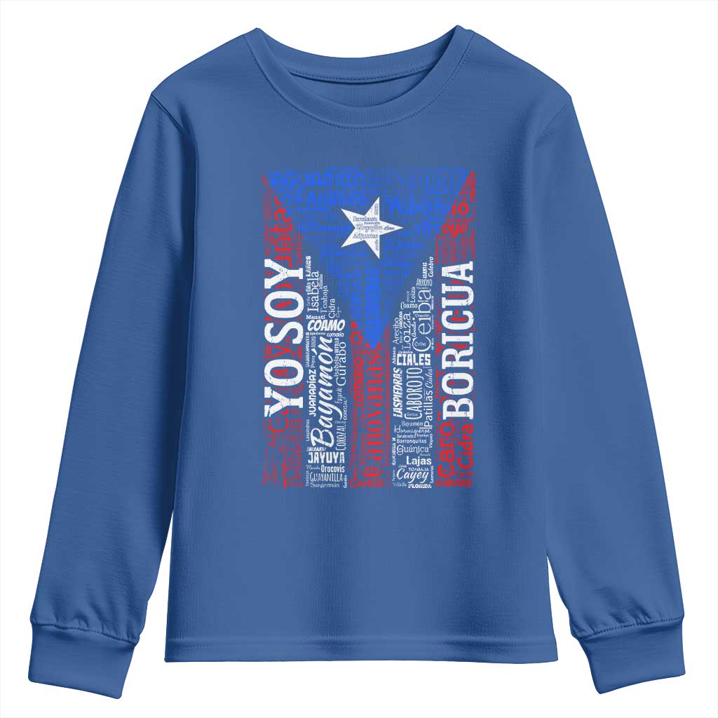 Puerto Rican Flag Puerto Rico Towns And Cities Youth Sweatshirt - Wonder Print Shop