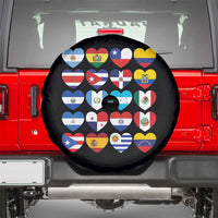 Hispanic Heritage Month Latin American Countries Heart Spare Tire Cover - Wonder Print Shop