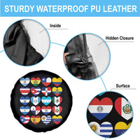 Hispanic Heritage Month Latin American Countries Heart Spare Tire Cover - Wonder Print Shop
