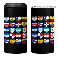Hispanic Heritage Month Latin American Countries Heart 4 in 1 Can Cooler Tumbler - Wonder Print Shop