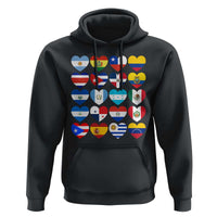 Hispanic Heritage Month Latin American Countries Heart Hoodie - Wonder Print Shop