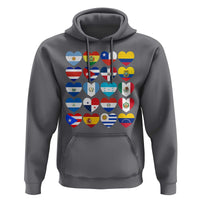 Hispanic Heritage Month Latin American Countries Heart Hoodie - Wonder Print Shop