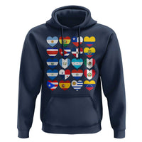 Hispanic Heritage Month Latin American Countries Heart Hoodie - Wonder Print Shop
