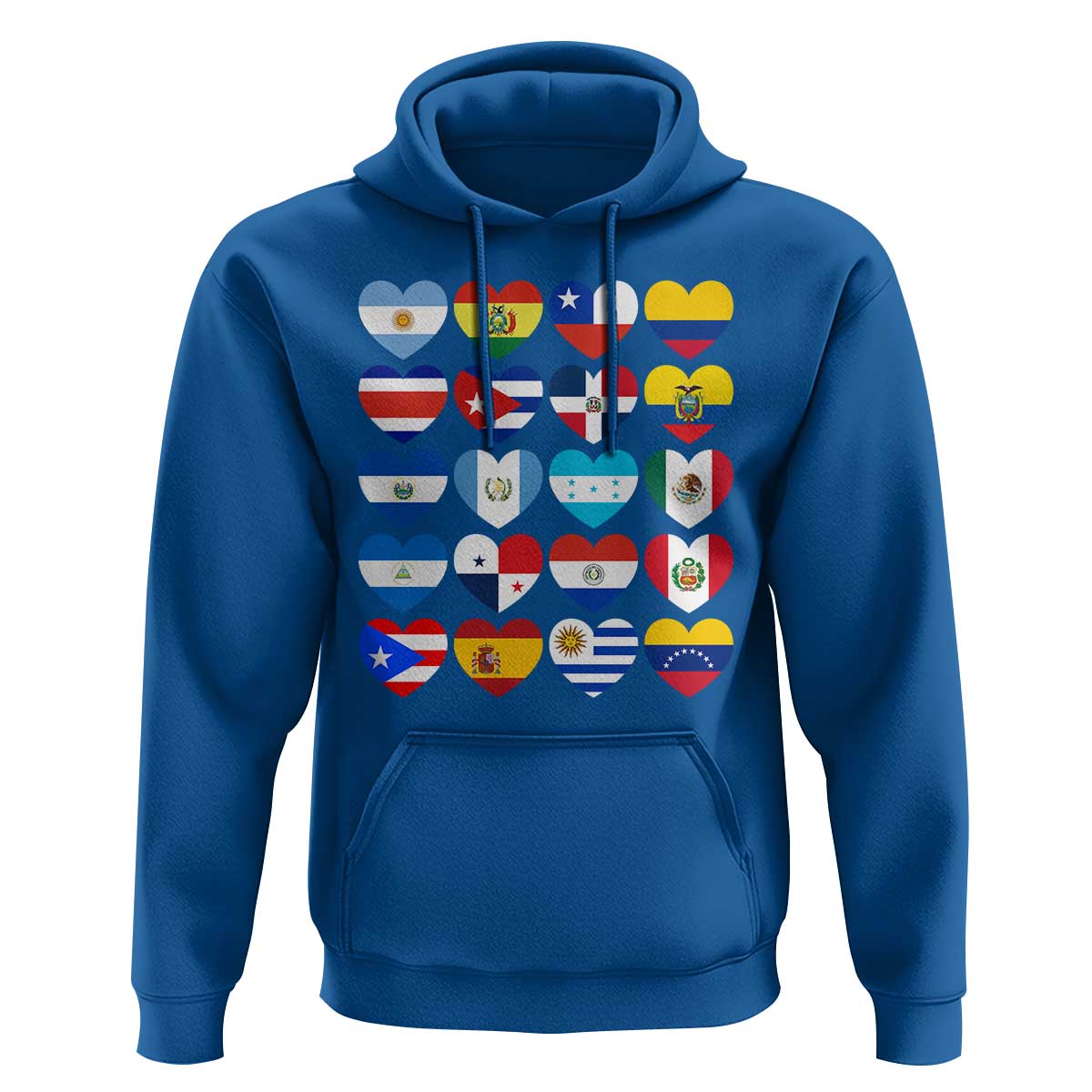 Hispanic Heritage Month Latin American Countries Heart Hoodie - Wonder Print Shop