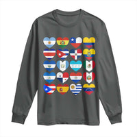 Hispanic Heritage Month Latin American Countries Heart Long Sleeve Shirt - Wonder Print Shop