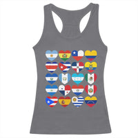 Hispanic Heritage Month Latin American Countries Heart Racerback Tank Top - Wonder Print Shop