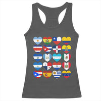 Hispanic Heritage Month Latin American Countries Heart Racerback Tank Top - Wonder Print Shop