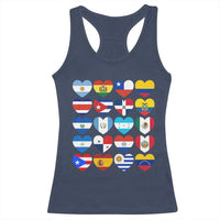 Hispanic Heritage Month Latin American Countries Heart Racerback Tank Top - Wonder Print Shop