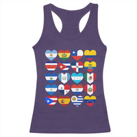 Hispanic Heritage Month Latin American Countries Heart Racerback Tank Top - Wonder Print Shop