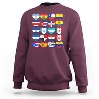 Hispanic Heritage Month Latin American Countries Heart Sweatshirt - Wonder Print Shop
