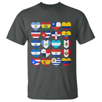 Hispanic Heritage Month Latin American Countries Heart T Shirt - Wonder Print Shop