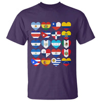 Hispanic Heritage Month Latin American Countries Heart T Shirt - Wonder Print Shop