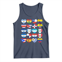 Hispanic Heritage Month Latin American Countries Heart Tank Top - Wonder Print Shop