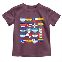 Hispanic Heritage Month Latin American Countries Heart Toddler T Shirt - Wonder Print Shop