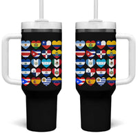 Hispanic Heritage Month Latin American Countries Heart Tumbler With Handle - Wonder Print Shop