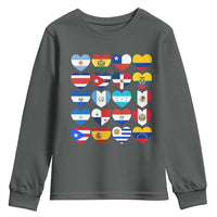 Hispanic Heritage Month Latin American Countries Heart Youth Sweatshirt - Wonder Print Shop