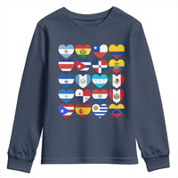 Hispanic Heritage Month Latin American Countries Heart Youth Sweatshirt - Wonder Print Shop