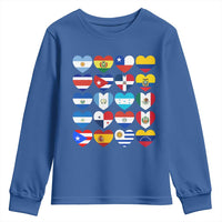 Hispanic Heritage Month Latin American Countries Heart Youth Sweatshirt - Wonder Print Shop