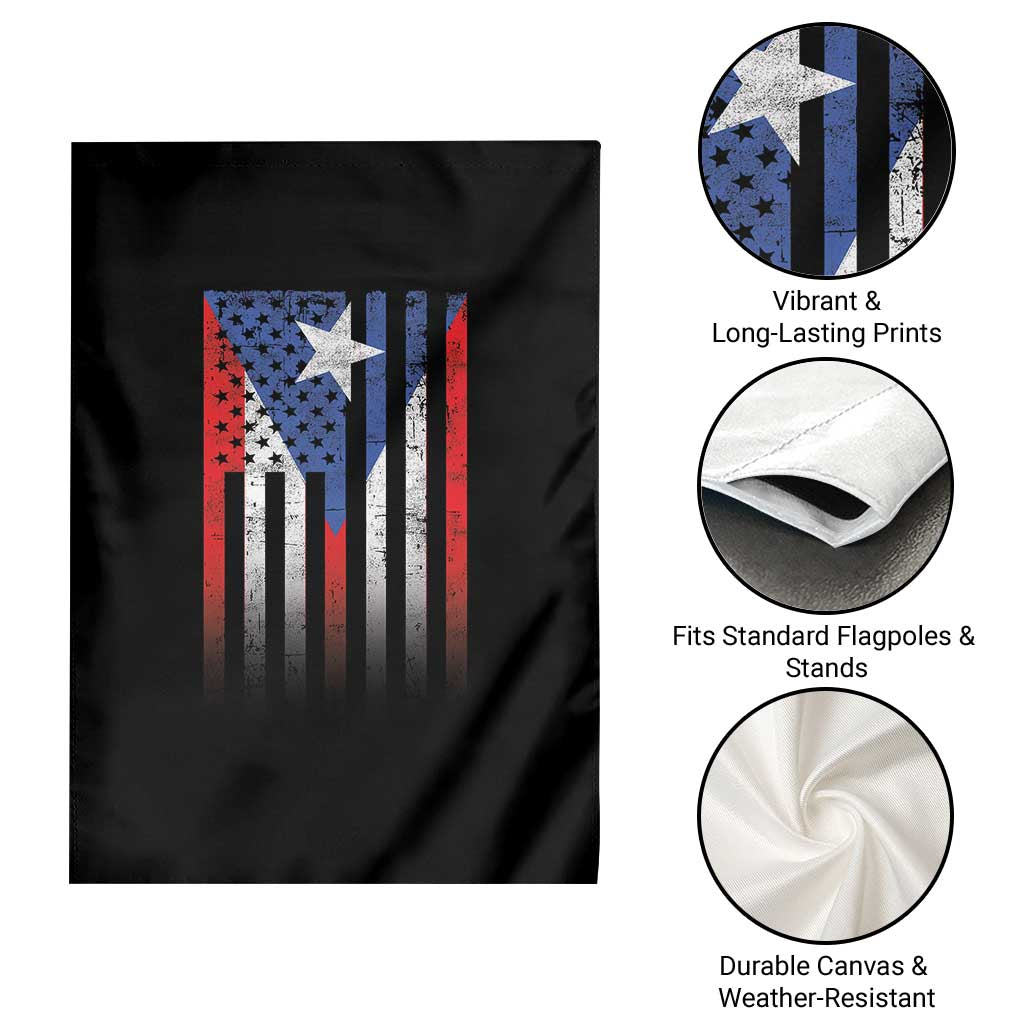 Puerto Rican American Garden Flag Half Rican American Puerto Rico Pride - Wonder Print Shop
