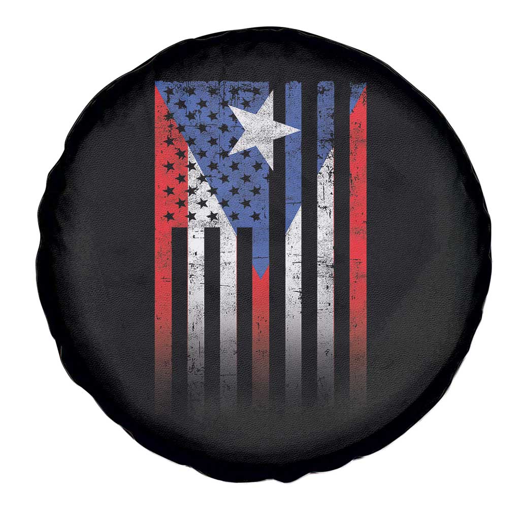 Puerto Rican American Spare Tire Cover Half Rican American Puerto Rico Pride - Wonder Print Shop