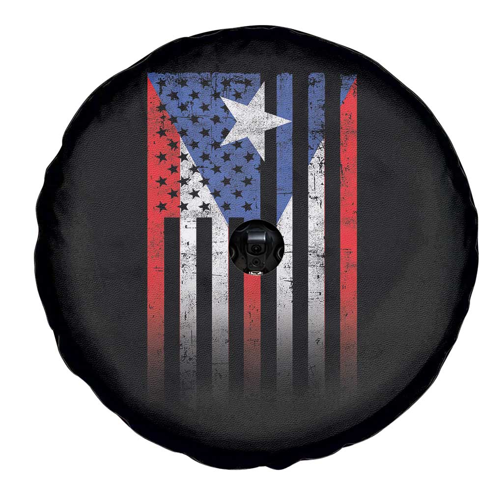 Puerto Rican American Spare Tire Cover Half Rican American Puerto Rico Pride - Wonder Print Shop