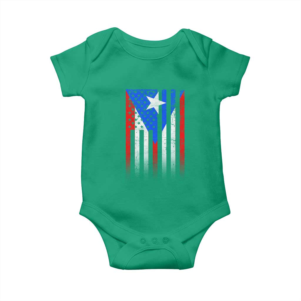 Puerto Rican American Baby Onesie Half Rican American Puerto Rico Pride - Wonder Print Shop