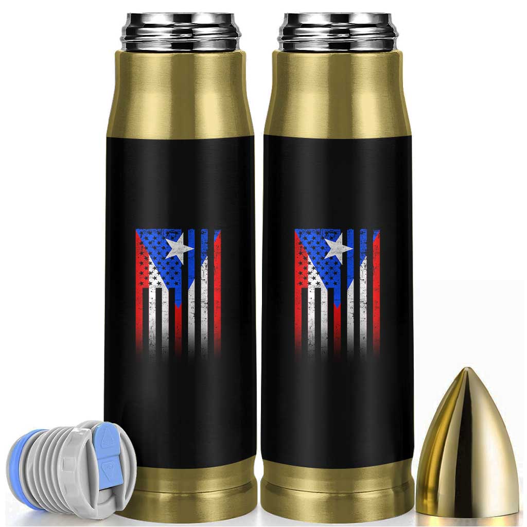 Puerto Rican American Bullet Tumbler Half Rican American Puerto Rico Pride - Wonder Print Shop