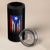 Puerto Rican American 4 in 1 Can Cooler Tumbler Half Rican American Puerto Rico Pride - Wonder Print Shop