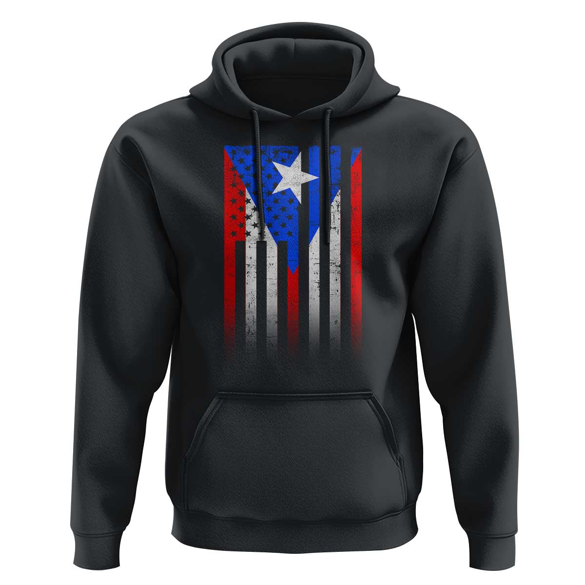 Puerto Rican American Hoodie Half Rican American Puerto Rico Pride - Wonder Print Shop