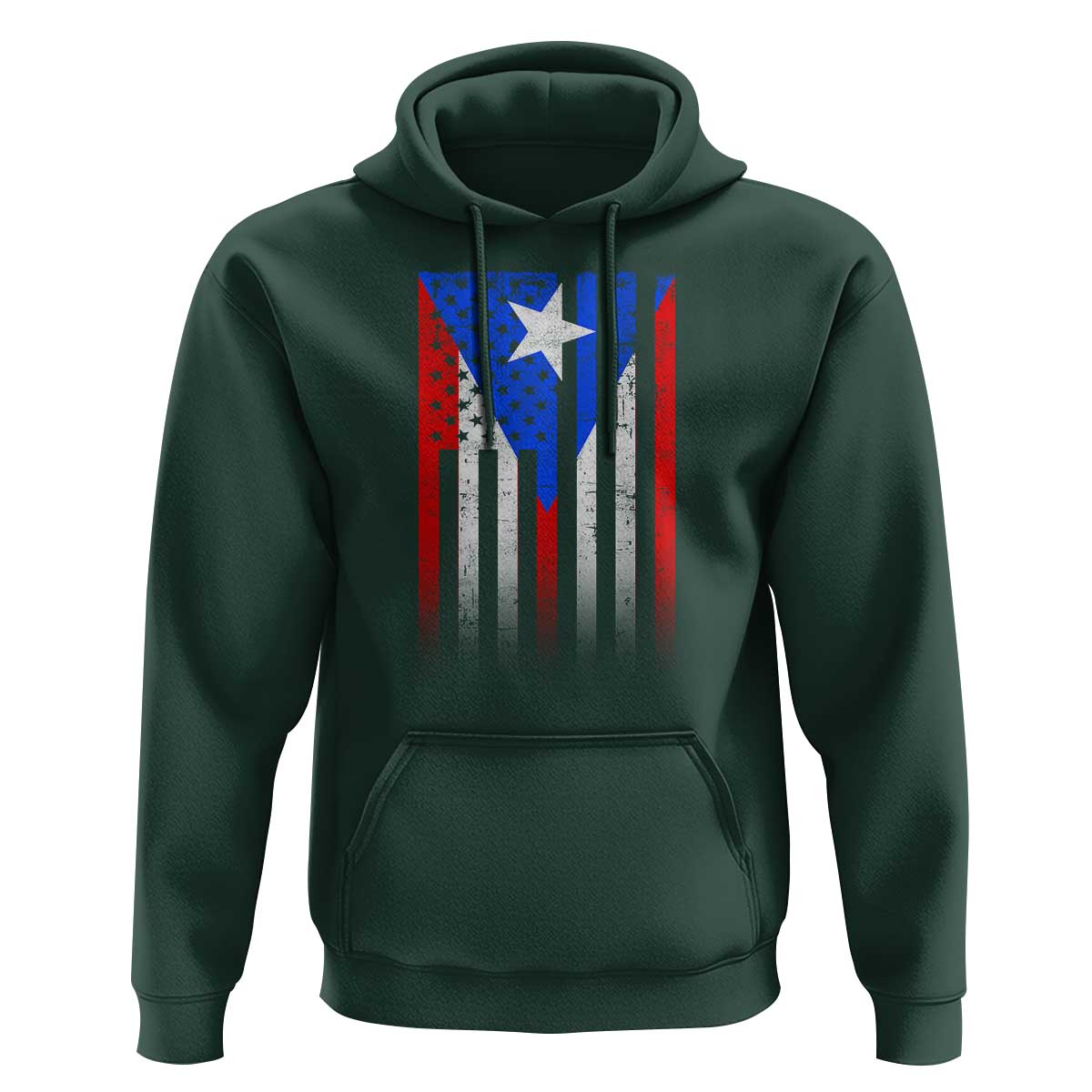 Puerto Rican American Hoodie Half Rican American Puerto Rico Pride - Wonder Print Shop