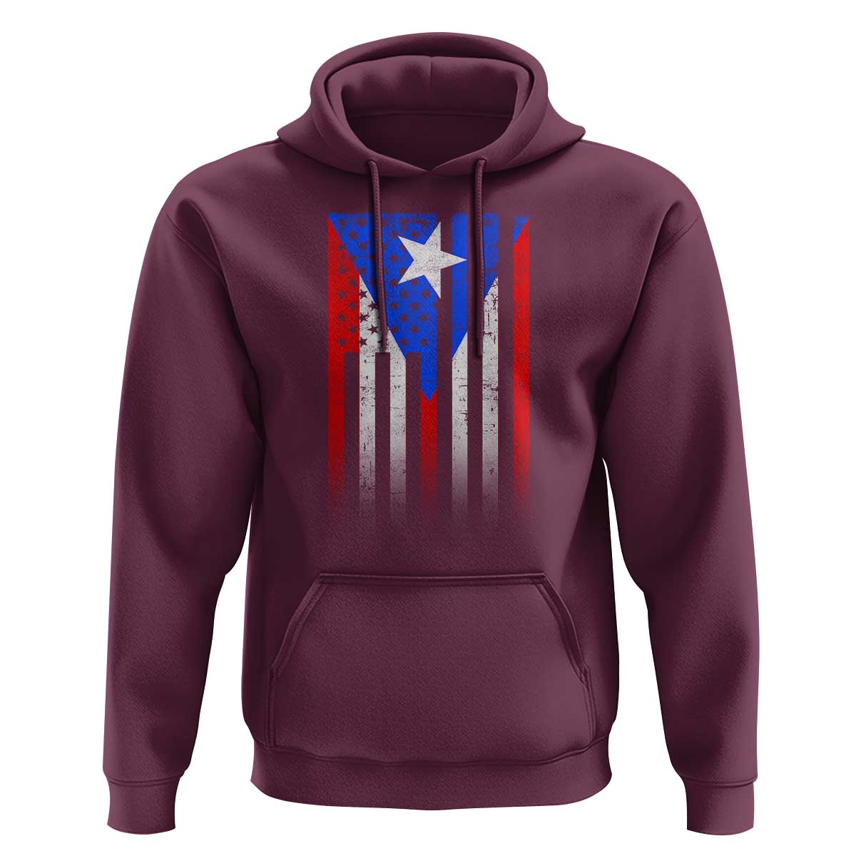Puerto Rican American Hoodie Half Rican American Puerto Rico Pride - Wonder Print Shop