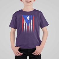 Puerto Rican American T Shirt For Kid Half Rican American Puerto Rico Pride - Wonder Print Shop