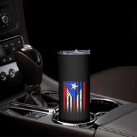 Puerto Rican American Skinny Tumbler Half Rican American Puerto Rico Pride - Wonder Print Shop
