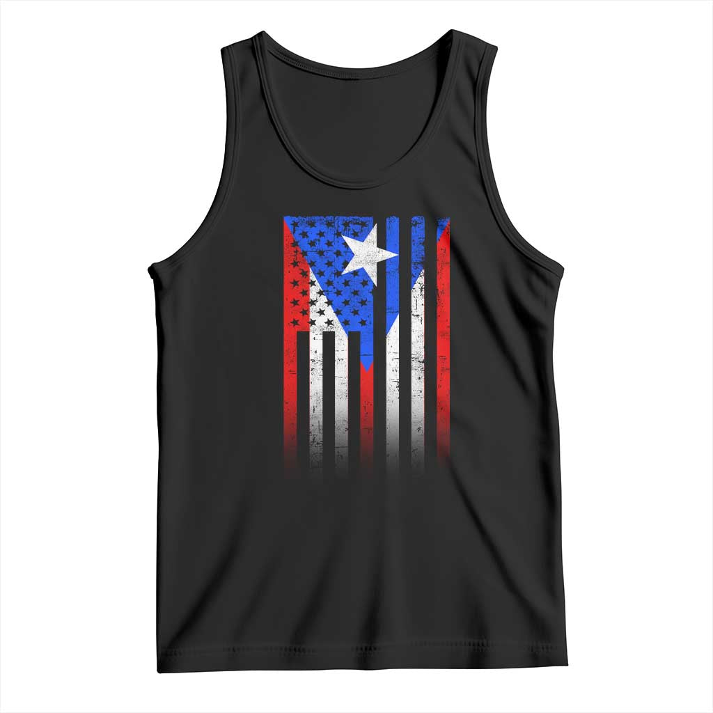 Puerto Rican American Tank Top Half Rican American Puerto Rico Pride - Wonder Print Shop