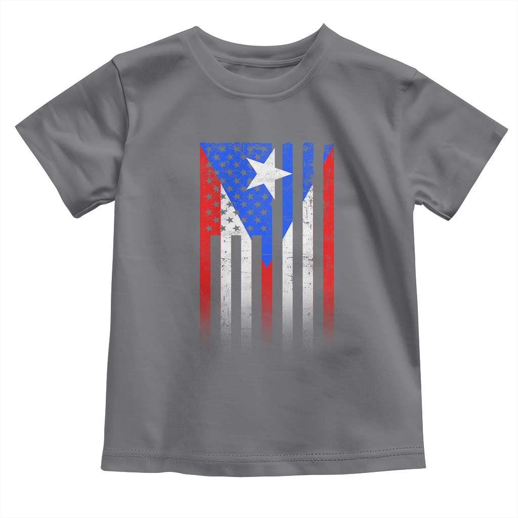 Puerto Rican American Toddler T Shirt Half Rican American Puerto Rico Pride - Wonder Print Shop