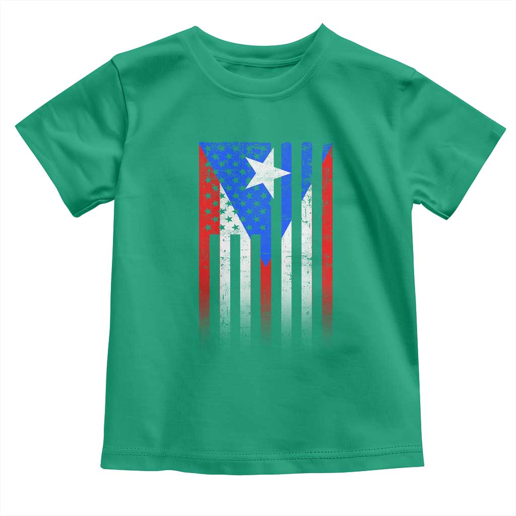 Puerto Rican American Toddler T Shirt Half Rican American Puerto Rico Pride - Wonder Print Shop
