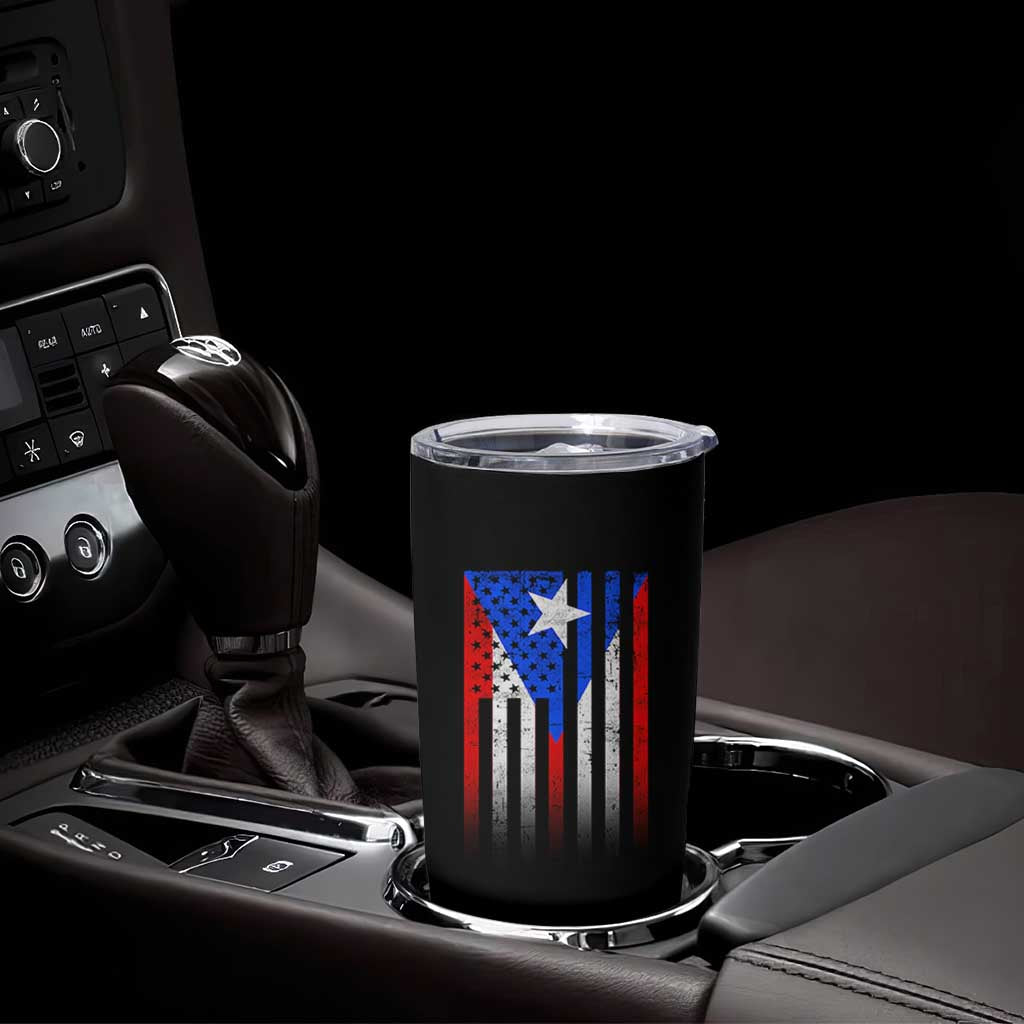 Puerto Rican American Tumbler Cup Half Rican American Puerto Rico Pride - Wonder Print Shop