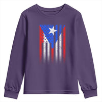 Puerto Rican American Youth Sweatshirt Half Rican American Puerto Rico Pride - Wonder Print Shop