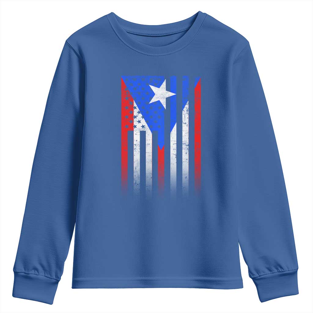 Puerto Rican American Youth Sweatshirt Half Rican American Puerto Rico Pride - Wonder Print Shop