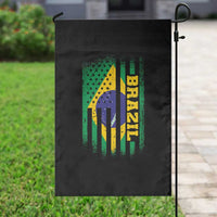 Brazilian Americans Brazilian Pride Latin Vintage USA Brazil Flag Garden Flag