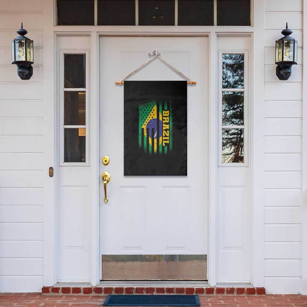 Brazilian Americans Brazilian Pride Latin Vintage USA Brazil Flag Garden Flag
