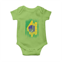 Brazilian Americans Brazilian Pride Latin Vintage USA Brazil Flag Baby Onesie