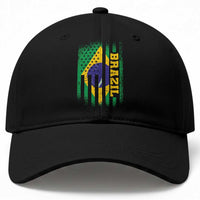 Brazilian Americans Brazilian Pride Latin Vintage USA Brazil Flag Baseball Cap