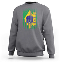 Brazilian Americans Brazilian Pride Latin Vintage USA Brazil Flag Sweatshirt