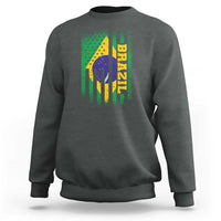 Brazilian Americans Brazilian Pride Latin Vintage USA Brazil Flag Sweatshirt