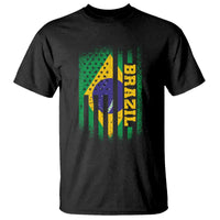 Brazilian Americans Brazilian Pride Latin Vintage USA Brazil Flag T Shirt