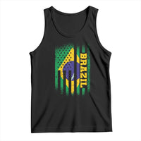 Brazilian Americans Brazilian Pride Latin Vintage USA Brazil Flag Tank Top