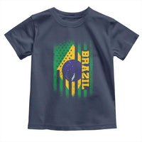 Brazilian Americans Brazilian Pride Latin Vintage USA Brazil Flag Toddler T Shirt