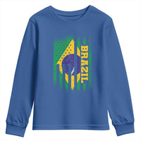 Brazilian Americans Brazilian Pride Latin Vintage USA Brazil Flag Youth Sweatshirt