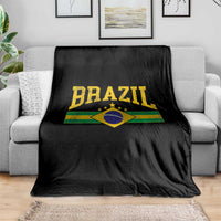 Brazilian Pride Vintage Brasil Brazil Flag Latin America Throw Blanket - Wonder Print Shop